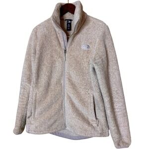 The North Face Osito Fleece Jacket Womens Medium Oatmeal Beige Full Zip Soft